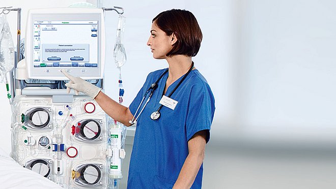 Sjuksköterska använder multiFiltratePRO